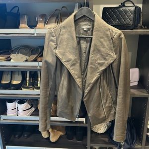 Vince distressed leather jacket